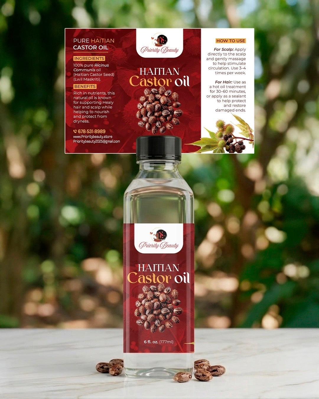 ORGANIC HAITIAN CASTOR OIL/ LWIL MASKRETI AYITI