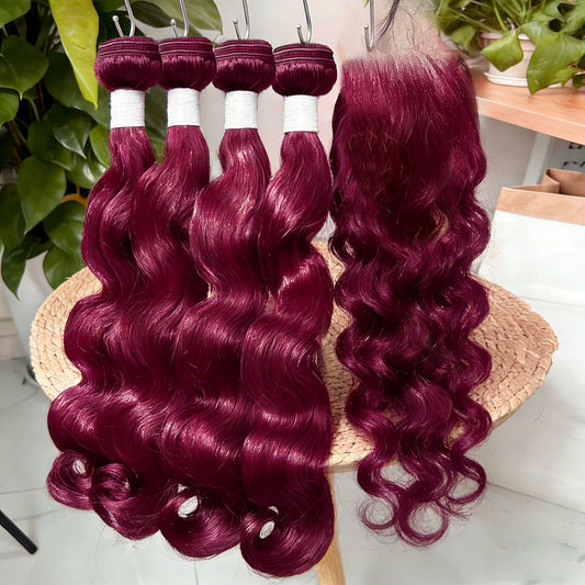 4/27 Highlight Brown Body Wave Bundles Hair Set
