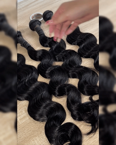 Brazilian Bundles Natural Black Straight &   Body Wave Hair – 100% Virgin Brazilian Hair
