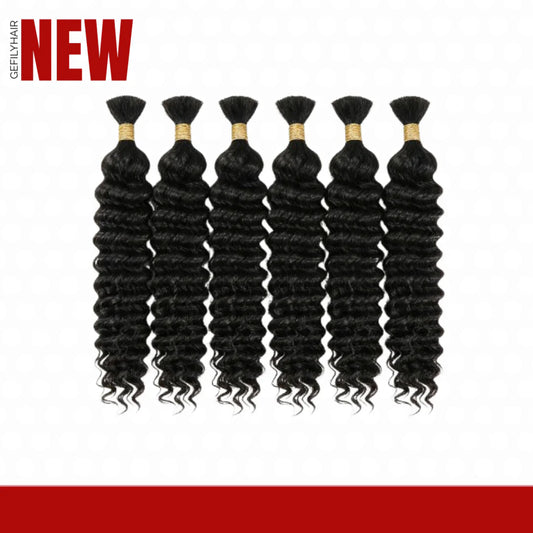 Braiding Hair For Boho Braids Natural Black Deep Curly Wave Hair Extensions –Smooth Flow, True to Length, Natural Black Beauty