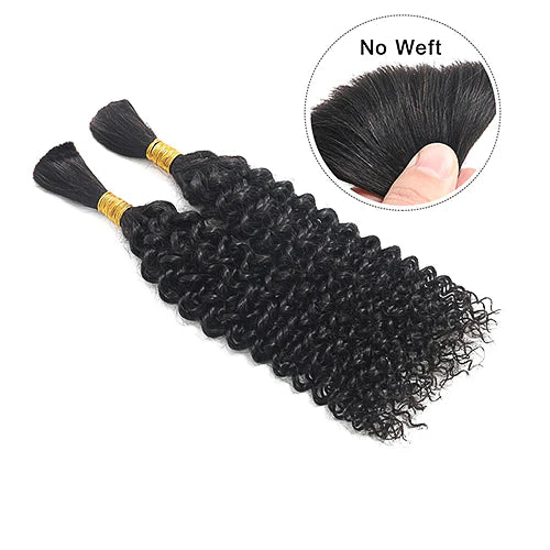 Braiding Hair For Boho Braids Natural Black Deep Curly Wave Hair Extensions –Smooth Flow, True to Length, Natural Black Beauty