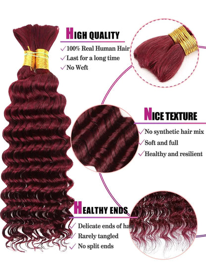 Braiding Hair For Boho Braids Natural Black Deep Curly Wave Hair Extensions –Smooth Flow, True to Length, Natural Black Beauty